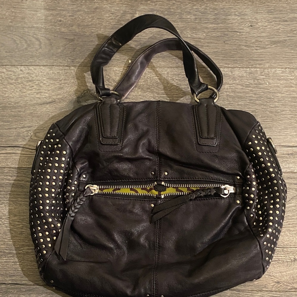 orYANY Black Studded Shoulder Bag
